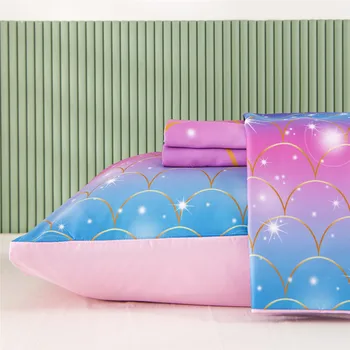 Nevresim takımı 3D Glitter Galaxy Tam kraliçe yatak çarşafı seti Yastık Kılıfı çarşaf Yatak Örtüsü Donatılmış ve Düz Levha