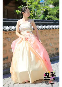 Hanbok Elbise Geleneksel Kore Töreni Kostüm Fushion Kore Geliştirilmiş Hanbok