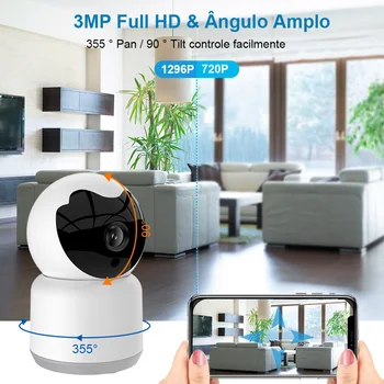Akıllı Kamera Wifi 3MP IP Kamera Mini Video Gözetim Kamera Gece Görüş İki Yönlü Ses Kablosuz Ev güvenlik kamerası