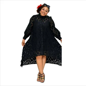 Kadınlar için afrika Elbiseler Kadife Gömlek Elbise Dashiki Boubou Robe Africain Femme Abaya Dubai Uzun Kaftan Yüksek-Düşük Elbisesi Fas