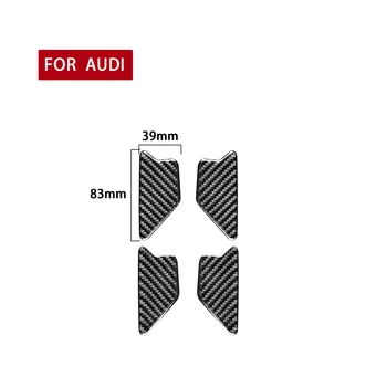 Audi Q3 için uygundur hakiki karbon fiber iç kapı kase dekoratif çerçeve sticker Q3 karbon fiber otomotiv iç