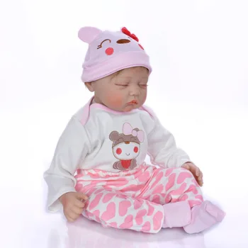 22 İnç Bebes Reborn Kız Bebek yumuşak Silikon Vinil reborn bebek bebekler oyuncak çocuk Günü Hediyeleri İçin