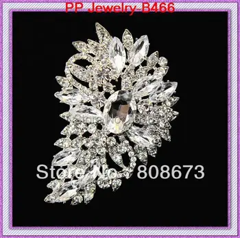 Gümüş kaplama temizle kristal rhinestone takı broşlar 60 adet / grup sıcak satış yeni varış ucuz fiyat!!!!düğün kostüm broşları