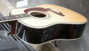 Çin gitar fabrika özel 100 % Yeni Doğa ladin katı üst D tarzı Akustik gitar balıkçı EQ İle stokta 8YUE31