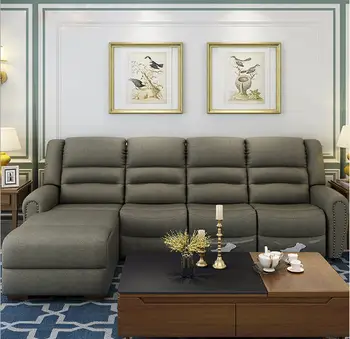 Oturma Odası koltuk takımı Ev Mobilya modern recliner kenevir kumaş kesit kanepe Amerikan ülke muebles de sala moveis para casa