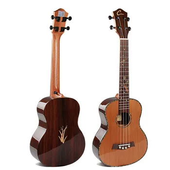 Ukulele Mini Gitar 24/26 inç Üst Katı Kore Çam acemi Yüksek Kalite 4 Dize Hawaii gitar UK2406