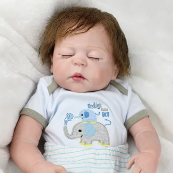 57 cm Tam Silikon Vücut Yeniden Doğmuş Bebek Bebek Oyuncak yeniden doğmuş Vinil Yenidoğan yıkanmak çocuk yeniden doğmuş modelleme Eşlik Eden Oyuncaklar doğum günü hediyesi