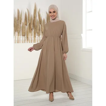 2021 Müslüman Orta Doğu kadın moda Yarasa kollu elbise Abaya uzun Etek Müslüman Giyim