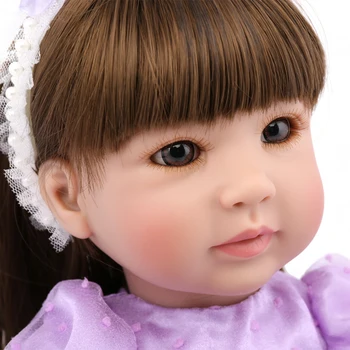 Kaydora 50 CM Sevimli Prenses Bebek Reborn bebe boneca Gerçekçi Silikon lol Reborn Bebekler Bebekler Hediye Çocuk Oyun Arkadaşı