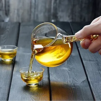 Adil Fincan Gizlemek Altın Fincan Kung Fu Çay Parçası Var Çay Eşyaları Savunma İşlemek Veya Yönetmek Zor Iz Bir Tasarım Altın Fincan