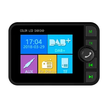 OOTDTY Mini DAB Dijital Radyo Alıcısı Adaptörü ıçin Renkli LCD Ekran Bluetooth MP3 FM Verici Araba Aksesuarları