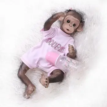 Yeni 40 cm mini Maymun bebek reborn Silikon bebekler, gerçekçi Küçük maymun erkek ve kız bebek reborn oyuncak çocuk tatil hediyeler için