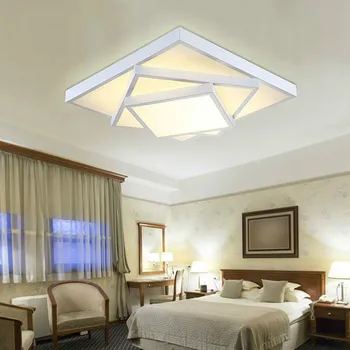 Modern geometrik sanat Kişilik led tavan ışıkları lamba oturma yatak odası cilalar de sala ev iç mekan aydınlatması kısılabilir abajur