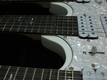 çift boyun gitar 6 dizeleri ve 12 dizeleri üç boyun gitar, özel Tailpiece, tremolo köprü, HSH manyetikler