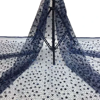 Pembe Yüksek Kalite 2020 Afrika Payetli Dantel Kumaş Fransız Net Dantel Örgü Dantel kumaşlar düğün elbisesi İçin Tül dantel B02