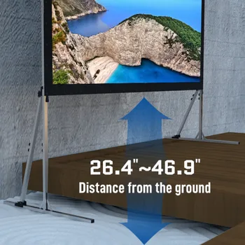 16:9 HD 4 K Açık Kapalı Projeksiyon Ekran Ev Sineması için 3D Hızlı-Katlanır Projektör Ekran ile Standı Bacaklar ve Taşıma Çantası