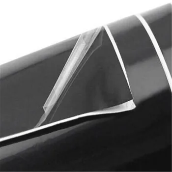 2 m / 5 m / 10 m*1.52 m Araba Dekorasyon Yapışkanlı Vinil Film Yüksek Parlak Siyah Wrap Sac Rulo Film Araba Çıkartmaları Araba Styling Aksesuarları