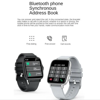 Akıllı saat 2021 Bluetooth Çağrı akıllı saat Kadın Erkek Android IOS ıçin Kalp Hızı Kan Basıncı T42 Yeni Spor spor ızci