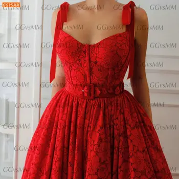 Sexy Red Lace Prom Dresses Long 2021 Vestido De Fiesta De Boda A Line Women Party Dress Bohemian платье для свадебной вечеринки