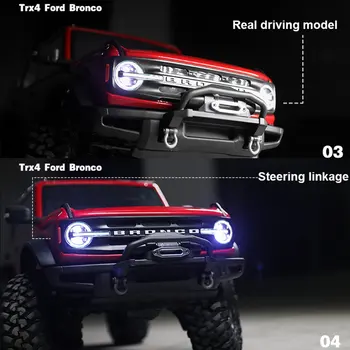 2021 yeni led ışık Sistemi Ön ve arka Lamba Grubu için 1/10 RC Paletli Araba Traxxas için YENİ Ford Bronco TRX - 4 DIY