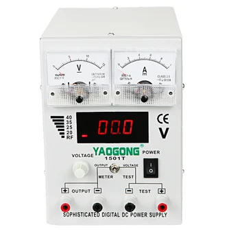 Iletişim bakım güç kaynağı Yaogong 1501 T regüle DC güç telefon bilgisayar onarım ayarlanabilir 15 V 1A