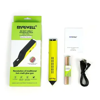 Myriwell RS-100A 3D kalem sıcak tutkal tabancası 3d baskı kalem sabitleme USB şarj için Çocuk Çocuk Noel Doğum Günü