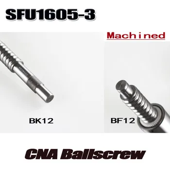 Ballscrew 650mm SFU1605 haddelenmiş vidalı C7 işlenmiş ucu ile +1605 top somun + somun konut+BK / BF12 sonu destek + çoğaltıcı RM1605
