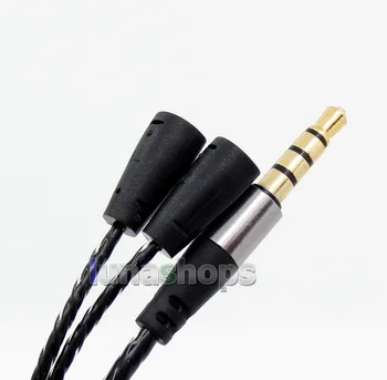 LN005875 3.5 mm OFC mikrofon uzaktan ses kontrolü PVC cilt kablo Sennheiser IE8 IE80i kulaklık için
