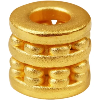 Saf 24 K Sarı Altın Boncuk 3D Sert Altın 999 Altın Gevşek Boncuk Yüksek Kalite Boncuk