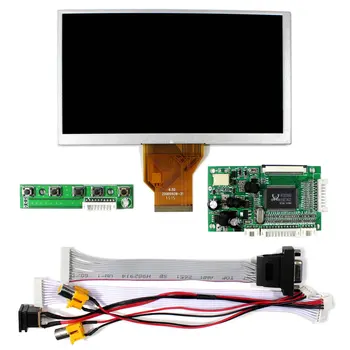 VGA + 2AV Geri LCD sürücü panosu + 6.5 inç 800x480 AT065TN14 LCD Ekran