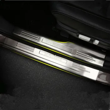 Araba-styling Paslanmaz çelik Kapı ıç Eşiği tıkama plakası Koruyucu pedallar dekoratif kılıf Mitsubishi Outlander 2013-2017 ıçin