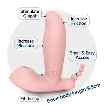 Görünmez Aşınma 3 İN 1 Emme Vibratör 3 * 7 modu Anal vajina klitoris stimülatörü ısıtma Oral emme Seks Oyuncakları kadınlar için hediye