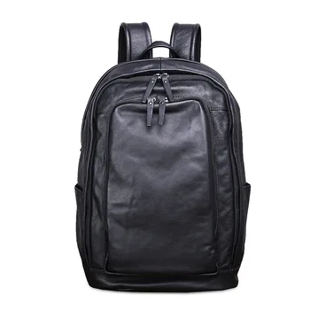 Iş Rahat Deri erkek Sırt Çantası taşınabilir laptop çantası Büyük Kapasiteli seyahat sırt çantası Yumuşak Rahat El Yapımı Bilgisayar Çantası