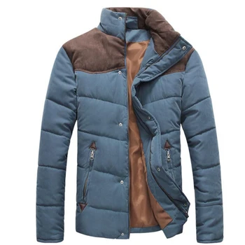 Erkek Parkas Palto Moda Mont Rüzgarlık Kalın Hombre Parkas kışlık ceketler Ince Patchwork Şapka Rahat Rüzgar Geçirmez
