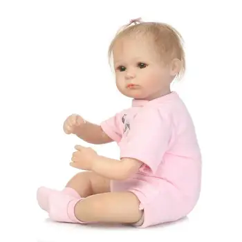 40 cm Silikon Rebuild Bebek Bebek Çocuk Oyun Arkadaşı Hediye Kız Bebe Boneca için Noel doğum günü hediyesi