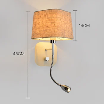 Bir yatak başı duvar lambası sözleşmeli ve çağdaş İskandinav otel koridor anahtarı ile LED
