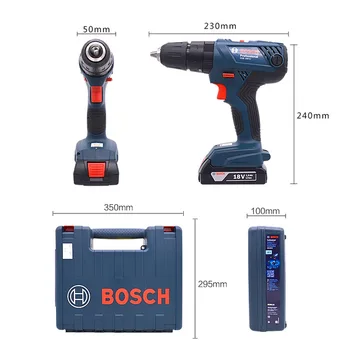 Bosch GSB 180LI elektrikli matkap el feneri tabanca matkap darbeli matkap ev çok fonksiyonlu elektrikli tornavida akülü aracı