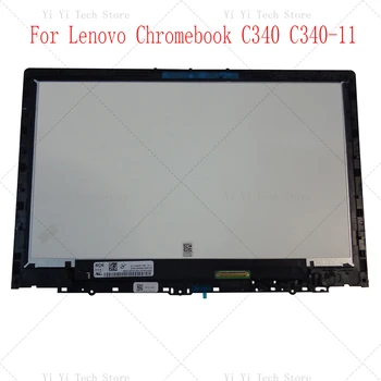 Ücretsiz kargo Lenovo Chromebook C340-11 81TA laptop yedek lcd dokunmatik ekran ile çerçeve HD 1366x768