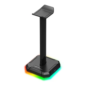 RGB Kulaklık Standı USB Portu ile AUX Kulaklık Standı Tutucu Oyuncular için Oyun PC Aksesuarları Masası