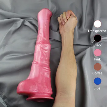 Gerçekçi Silikon Yapay Penis Büyük Yapay Penis 5 Renkler 15.3 inç Kadınlar için Seks Oyuncak Glans Gerçek Dong ile Güçlü Vantuz Sert Horoz