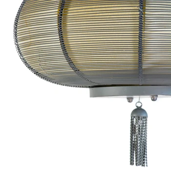 Tavan lambası kolye tarzı arabesk armut şekli filamentler METAL gri 35X40