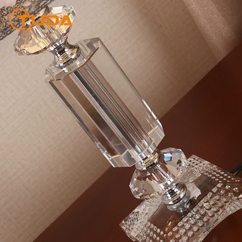 TUDA Modern Moda Basit Kristal Masa yatak odası için lamba Oturma Odası Başucu Lambası çalışma masası Lambası Romantik Sıcak Lamba