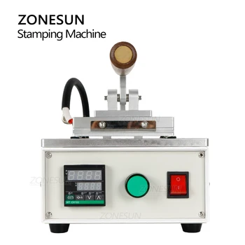ZONESUN özel Logo sıcak folyo damgalama makinesi Mektup deri cep telefonu çanta Case kabartma ısı basın makinesi