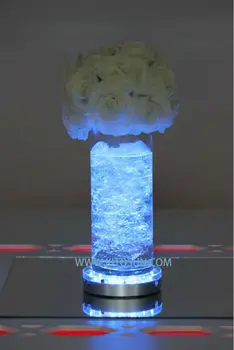 2016 Dondurulmuş 5 units/lot Kablosuz Uzaktan Kontrollü Çok renkler Olay Malzemeleri Düğün Dekorasyon için 6 inç Led Vazo ışık Tabanı