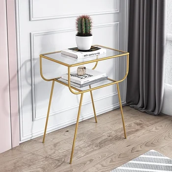 Komodinler Modern Başucu Masa yatak odası mobilyası Demir Yan Masa Nordicsofa Köşe depolama Dolabı Küçük Masa Başucu dolabı