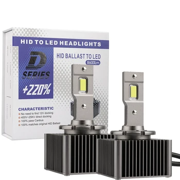 2 adet D1S, D2S, D3S, D4S 6000 K LED ARABA CHEADLİGHTS 72 W / 8000Lm araba LED ışıkları ampuller 12 V GLOWTEC