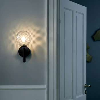 Vintage taş ışık gooseneck cam duvar aplikleri ayna ışık led yatak odası başucu koridor duvar lambası cabecero de cama duvar lambası