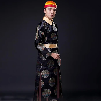 Çin Geleneksel Elbise tang takım setleri antik Qing Hanedanı İmparatoru Prens TV Oyun Aktör performans giyim Cosplay Kostüm
