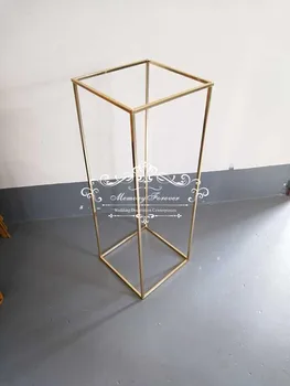10 ADET Düğün Dekorasyon Düğün Olay Geometrik Centerpiece Vazolar Sütun Standı Parti Demir Sanat Çiçek Raf Prop