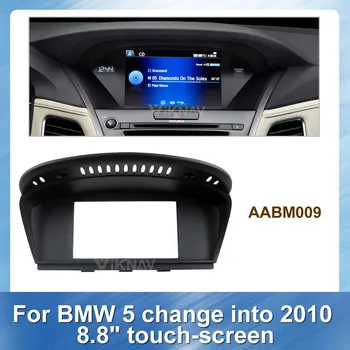 BMW 5 için 2 din Radyo Fasya Stereo Ses Paneli Montaj Kurulum Dash Kiti Çerçeve Adaptörü Radyo Stereo DVD içine değiştirmek